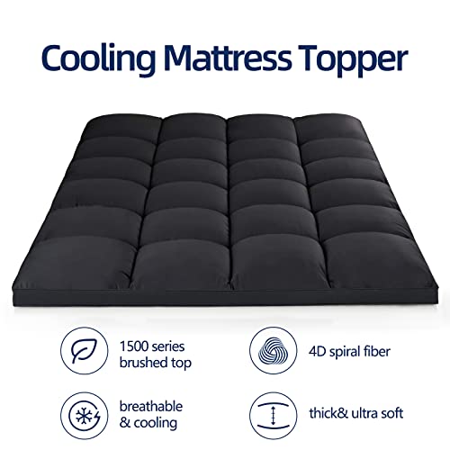 Extra-Thick Cooling Quilted Pillow-Top Mattress Topper