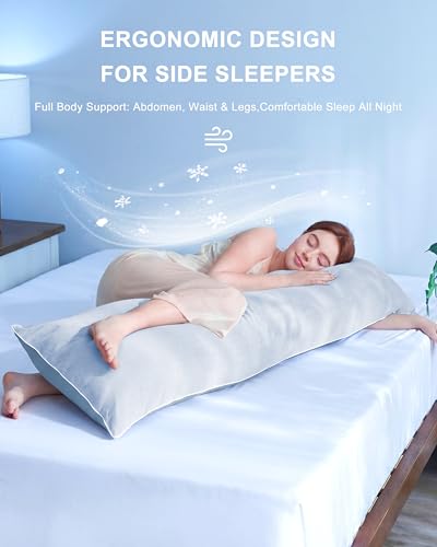 Cooling Shredded Memory Foam Body Pillow, 20 x 54