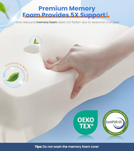 Ergonomic Cooling Cervical Memory Foam Neck Pillow