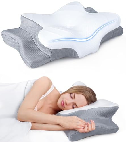 Ergonomic Cooling Cervical Memory Foam Neck Pillow