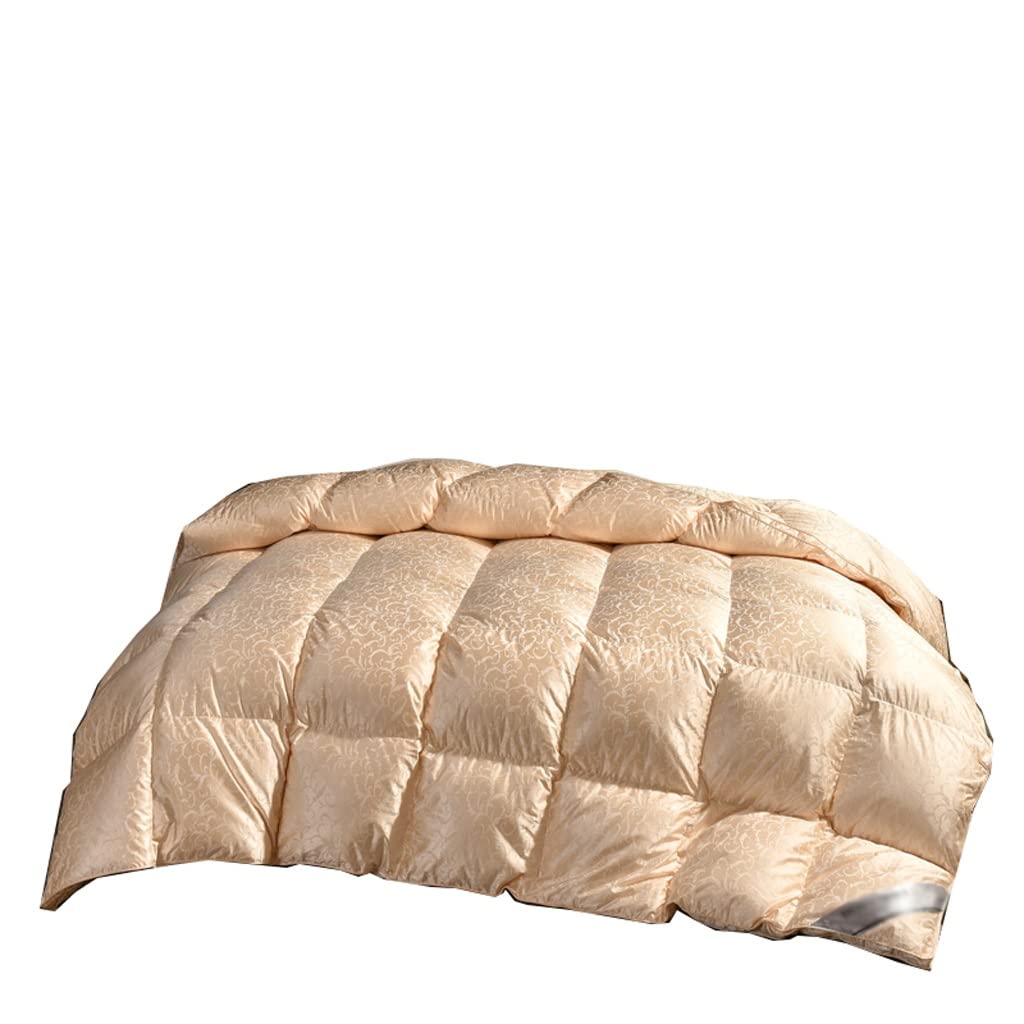 UOHLCX HBJWOV White Duck Down Quilt Down Fluffy Cozy Four Seasons Duvet Brocade Warm Queen King Quilted Comforters