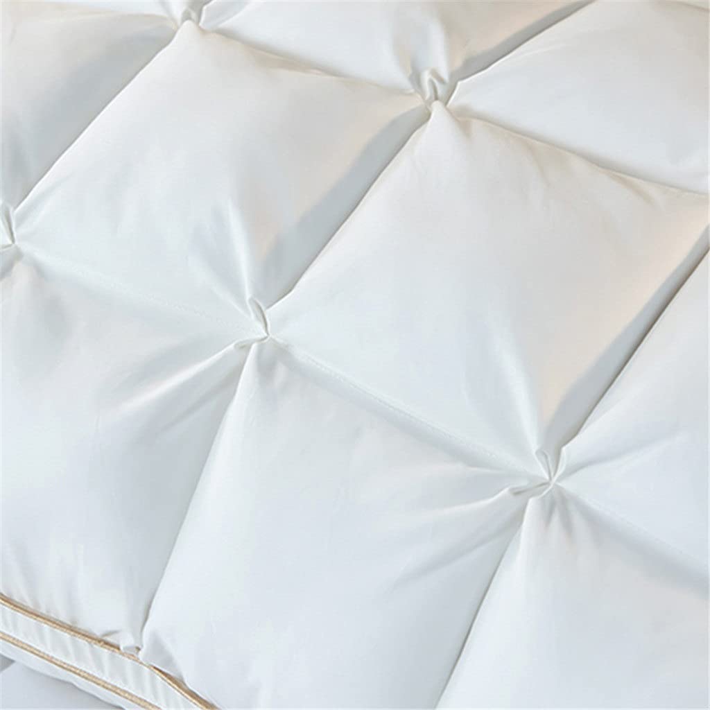 CVXSDFI 1 Pair 3D Bread Goose Down and Bed Pillows for Sleeping Cotton Cover with Natural Filling King Queen Size