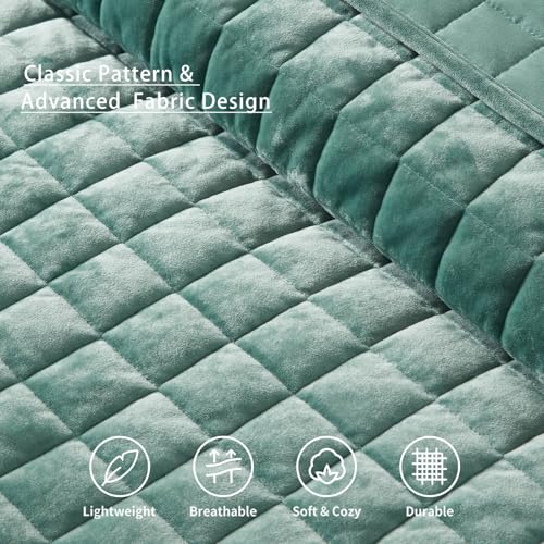 LEAONME Velvet Quilt Set