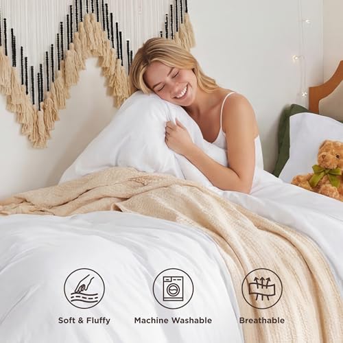 Bedsure Soft Prewashed Duvet Cover Set with Zipper Closure and Pillow Covers, Comforter Not Included