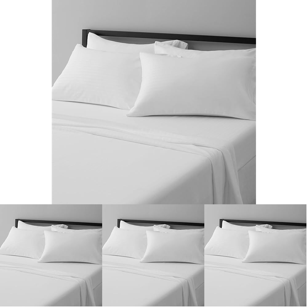 Soft Microfiber Deep-Pocket Bed Sheet Set, 4 Pieces