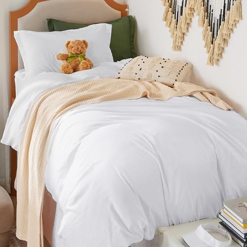 Bedsure Soft Prewashed Duvet Cover Set with Zipper Closure and Pillow Covers, Comforter Not Included