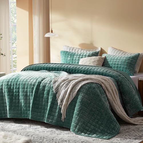 LEAONME Velvet Quilt Set