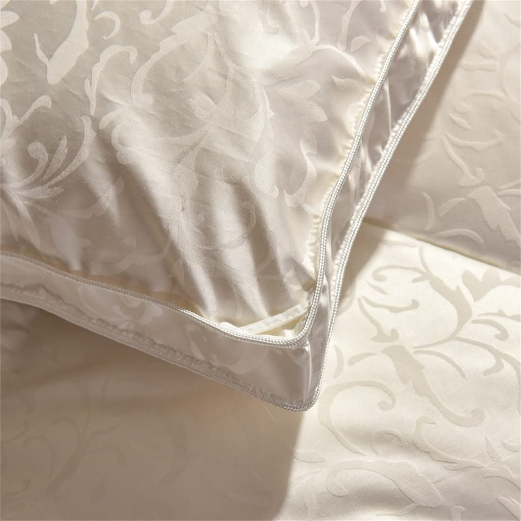 UOHLCX HBJWOV White Duck Down Quilt Down Fluffy Cozy Four Seasons Duvet Brocade Warm Queen King Quilted Comforters