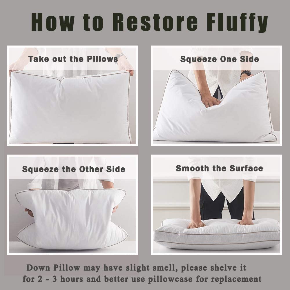 Cotton-Shell Down-Alternative Neck Support Pillow