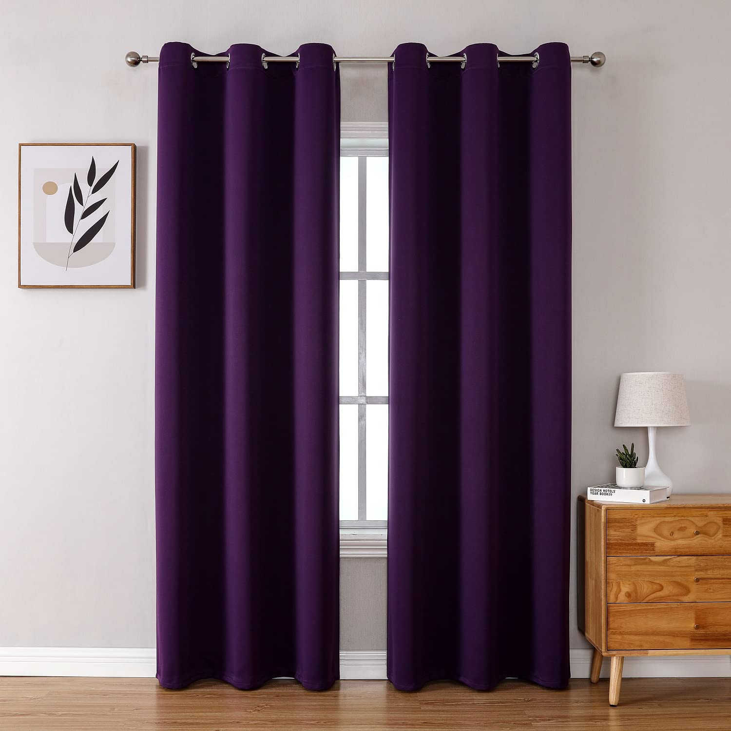 Thermal Insulated Grommet Blackout Curtain Pair