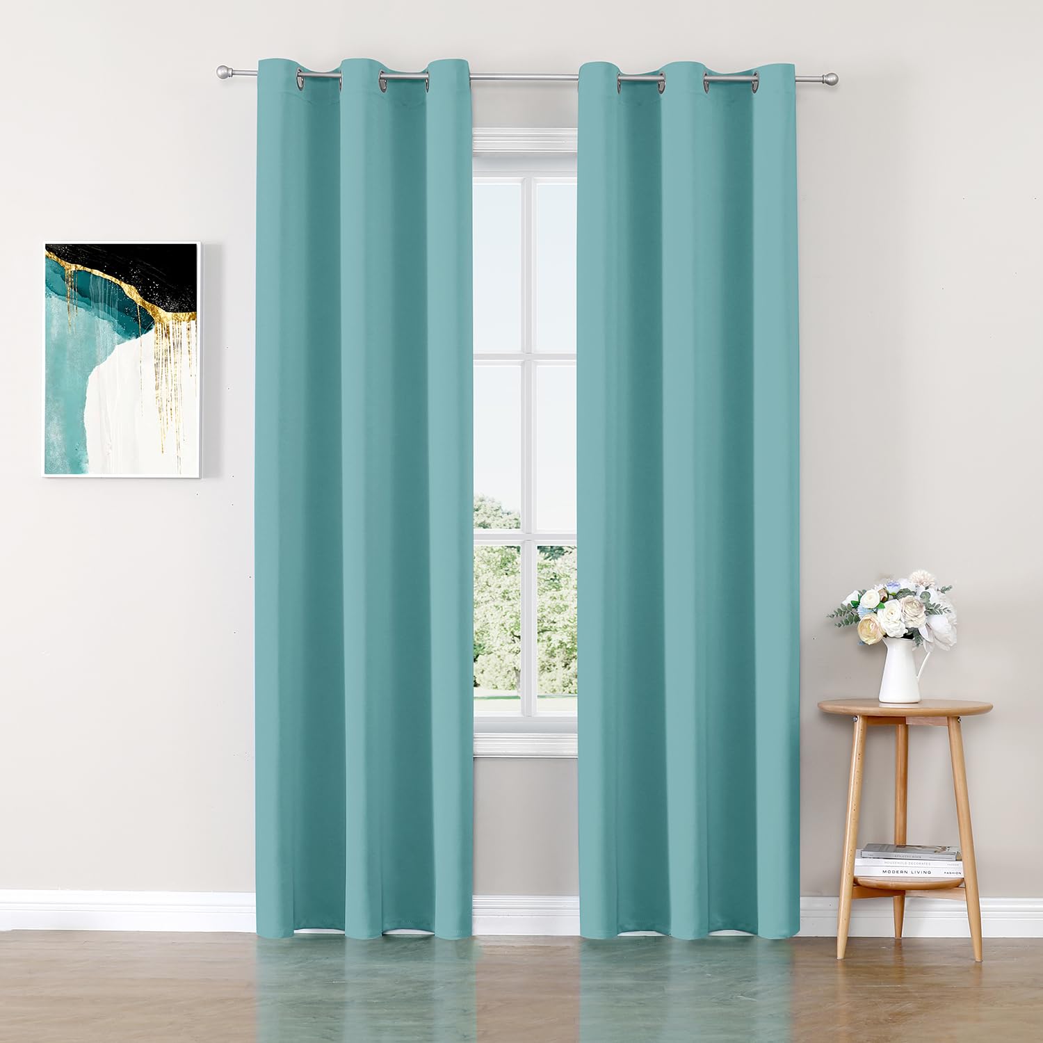 Thermal Insulated Grommet Blackout Curtain Pair