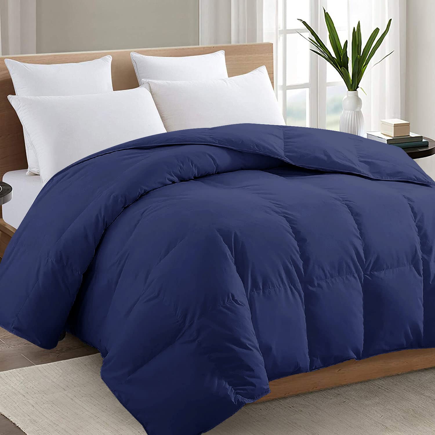 TEXARTIST Comforter Soft Quilted Down Alternative Duvet Insert with Corner Tabs, All Season, 4D Spiral Fiber, Machine Washable
