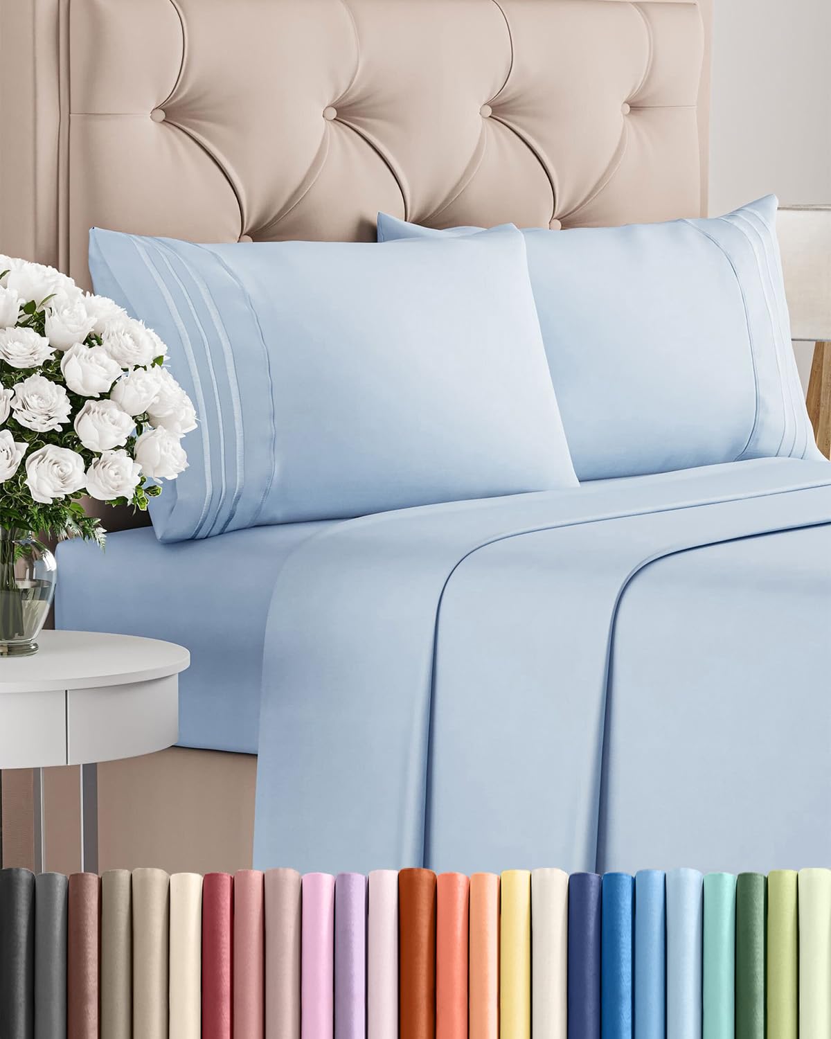 Ultra-Soft Cooling Deep-Pocket Sheet Set, 4 Pieces