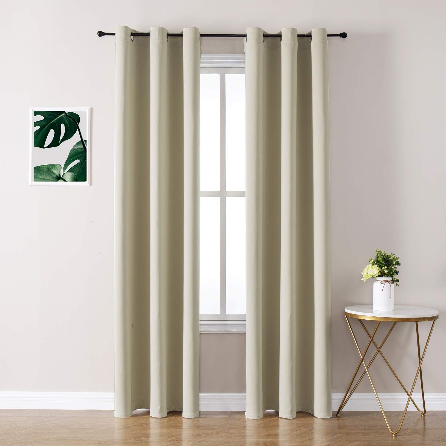 Thermal Insulated Grommet Blackout Curtain Pair