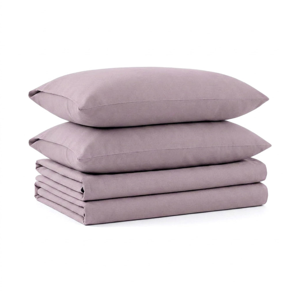 Tribeca Living Triple Brushed Soft Cotton Flannel Bed Sheets, 170-GSM Weight Extra Deep Pocket Flannel Sheets Queen Size Set in Solid Dark Blue Color