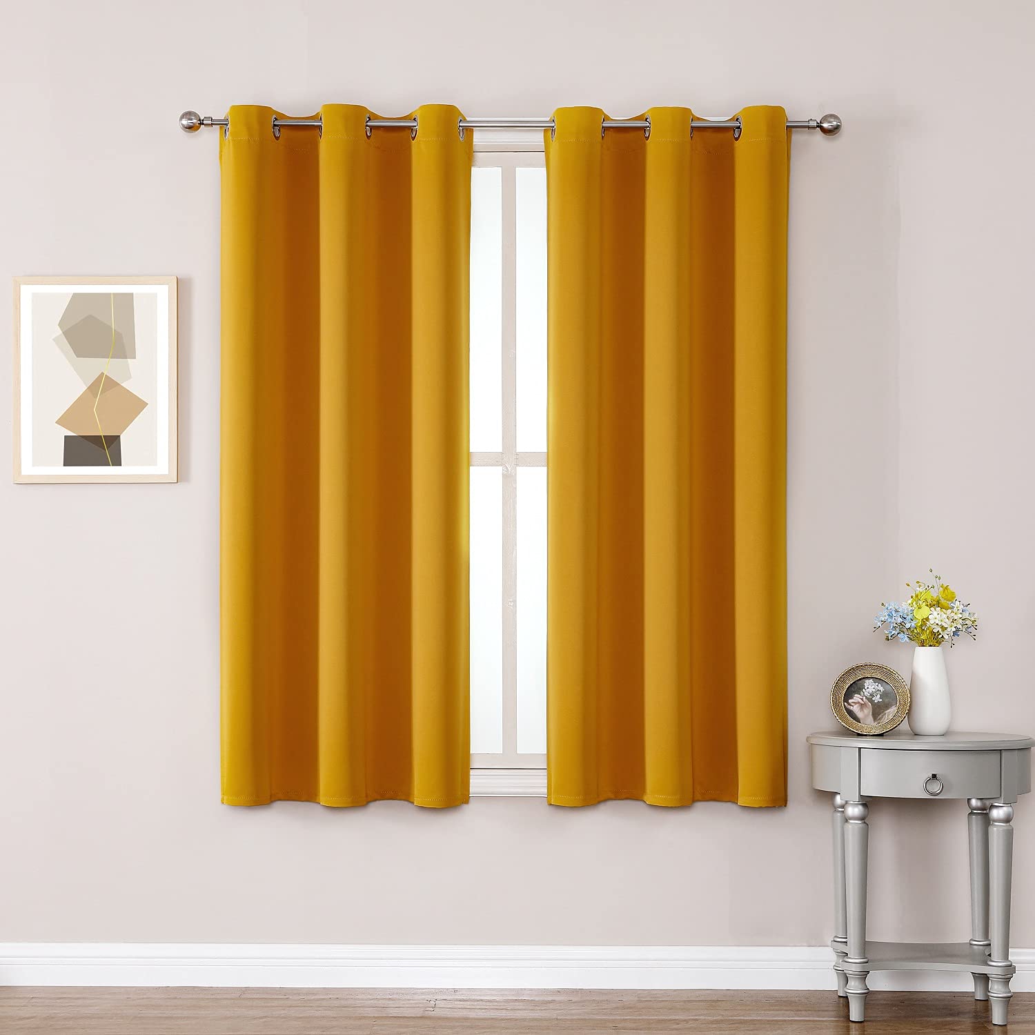 Thermal Insulated Grommet Blackout Curtain Pair