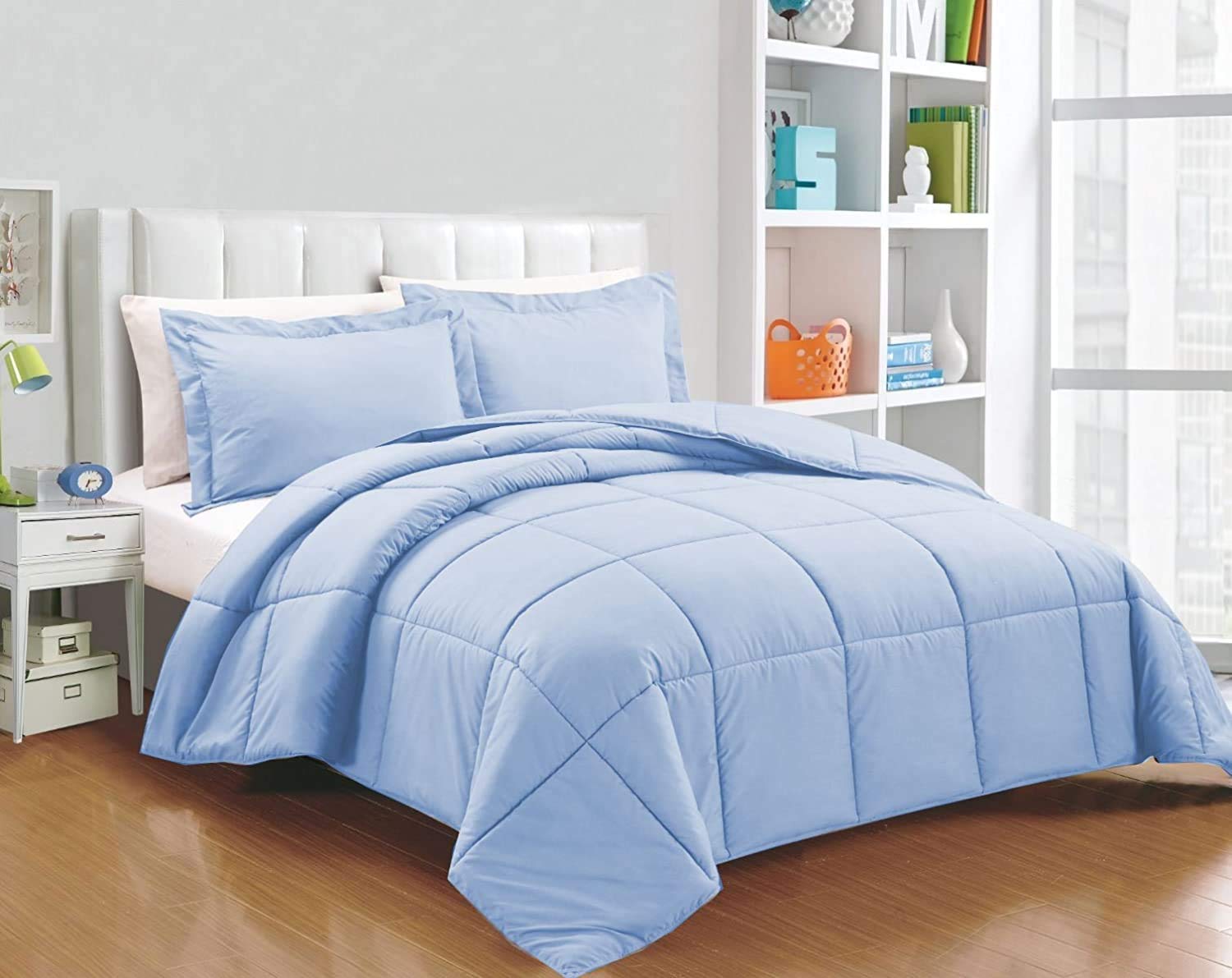 Egyptian Cotton Pinch-Pleat Comforter Set, 4 Pieces