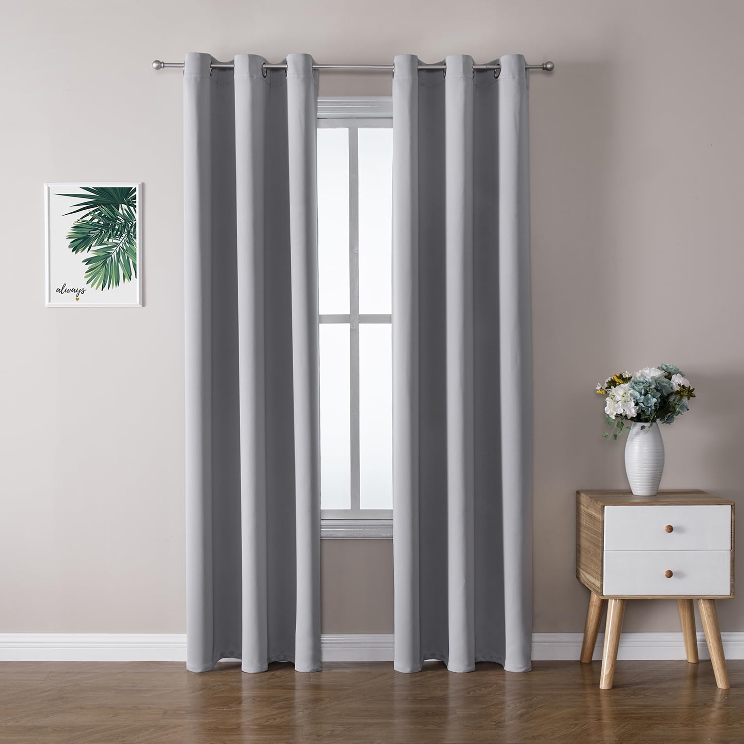 Thermal Insulated Grommet Blackout Curtain Pair