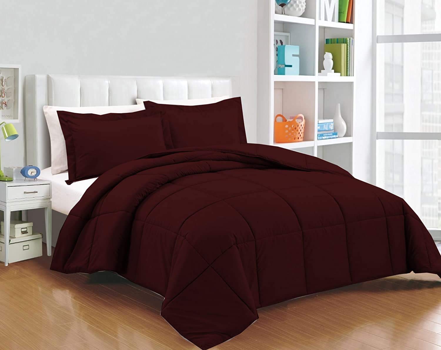 Egyptian Cotton Pinch-Pleat Comforter Set, 4 Pieces