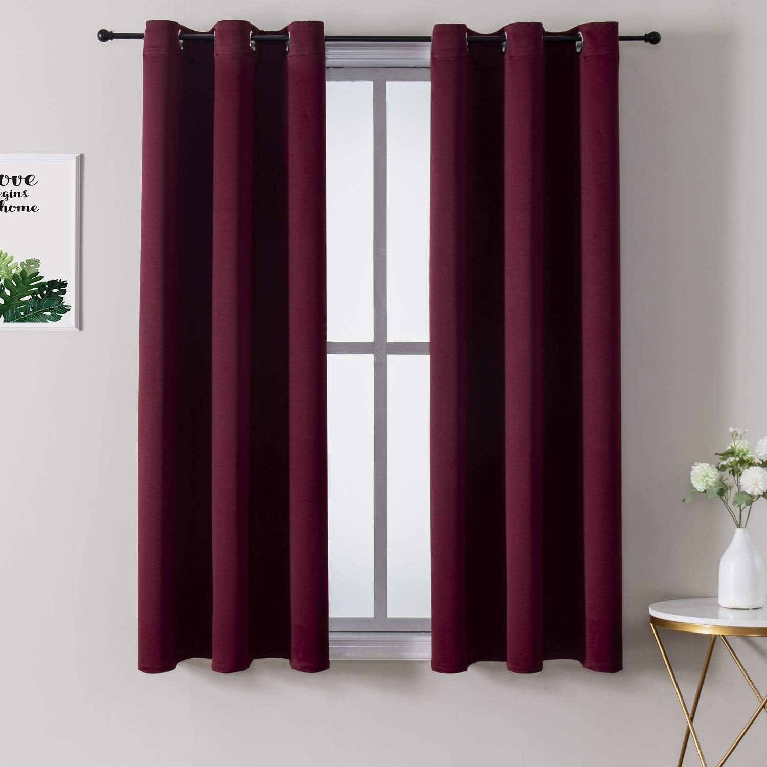 Thermal Insulated Grommet Blackout Curtain Pair