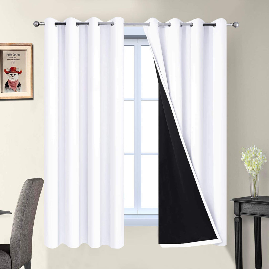 Double-Layer Thermal Blackout Curtain Panels, Pair
