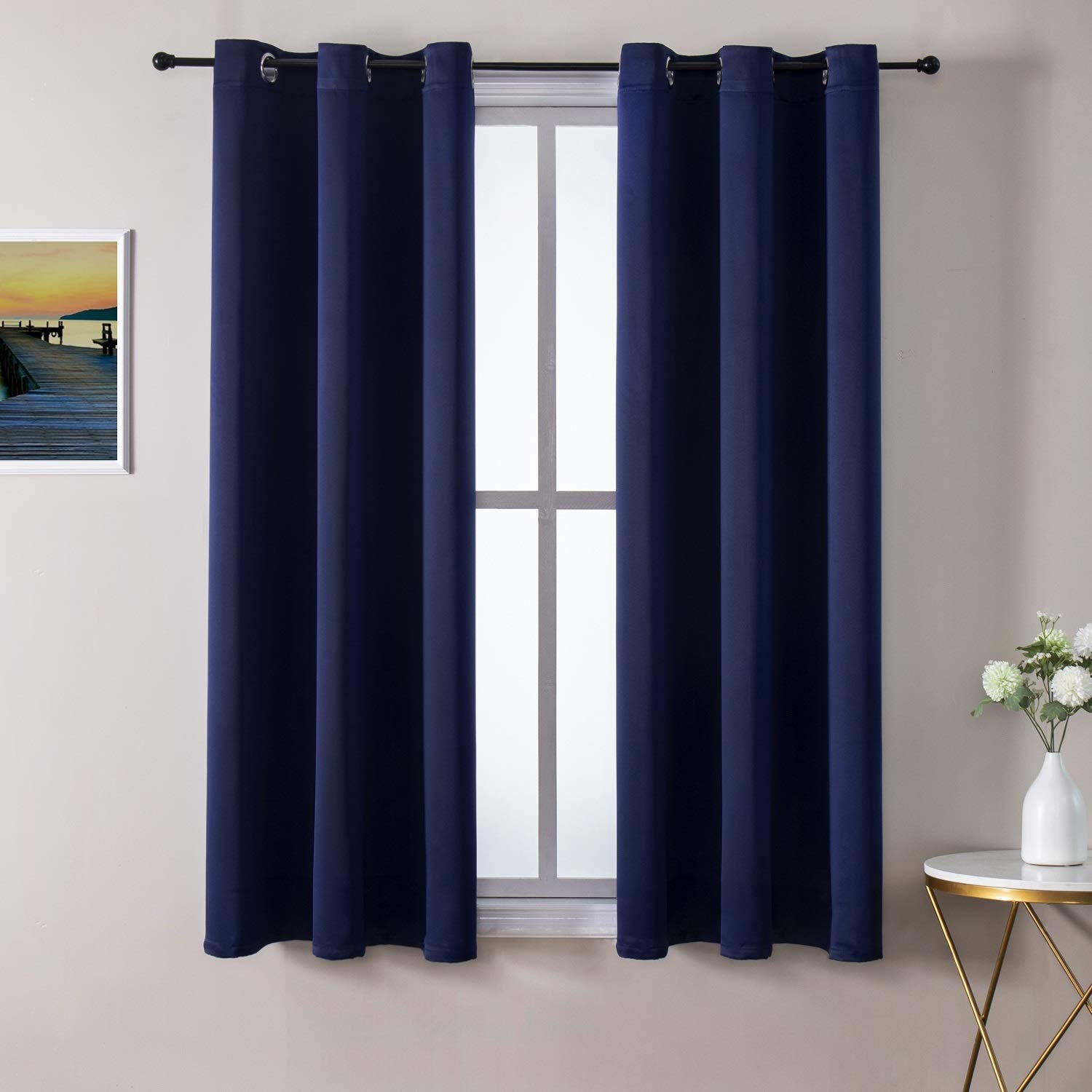 Thermal Insulated Grommet Blackout Curtain Pair