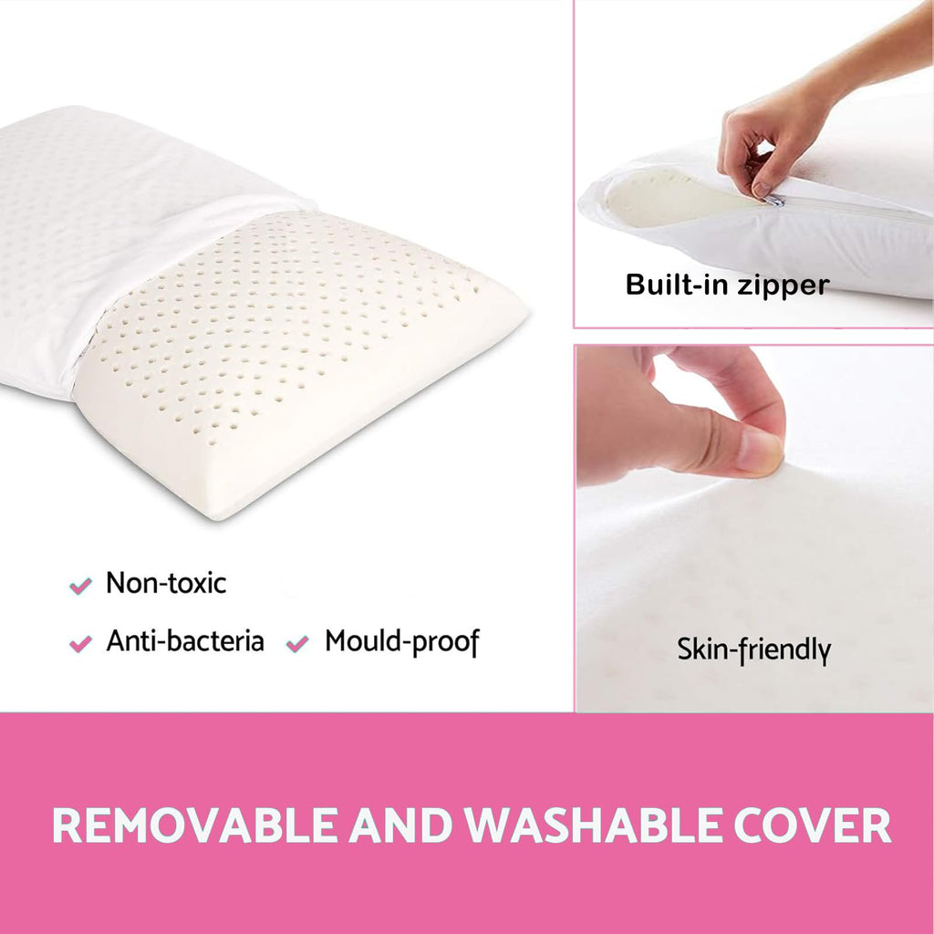 Natural Talalay Latex Pillow with Cotton Cover