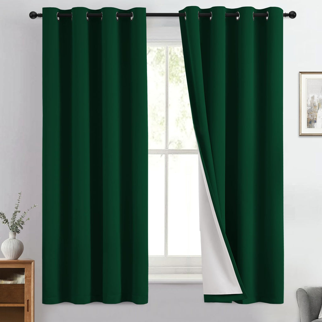 Double-Layer Thermal Blackout Curtain Panels, Pair