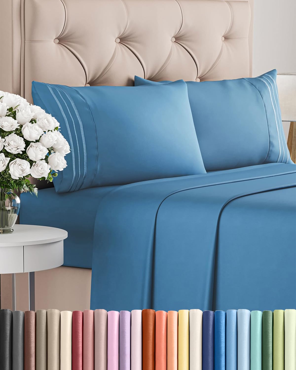 Ultra-Soft Cooling Deep-Pocket Sheet Set, 4 Pieces