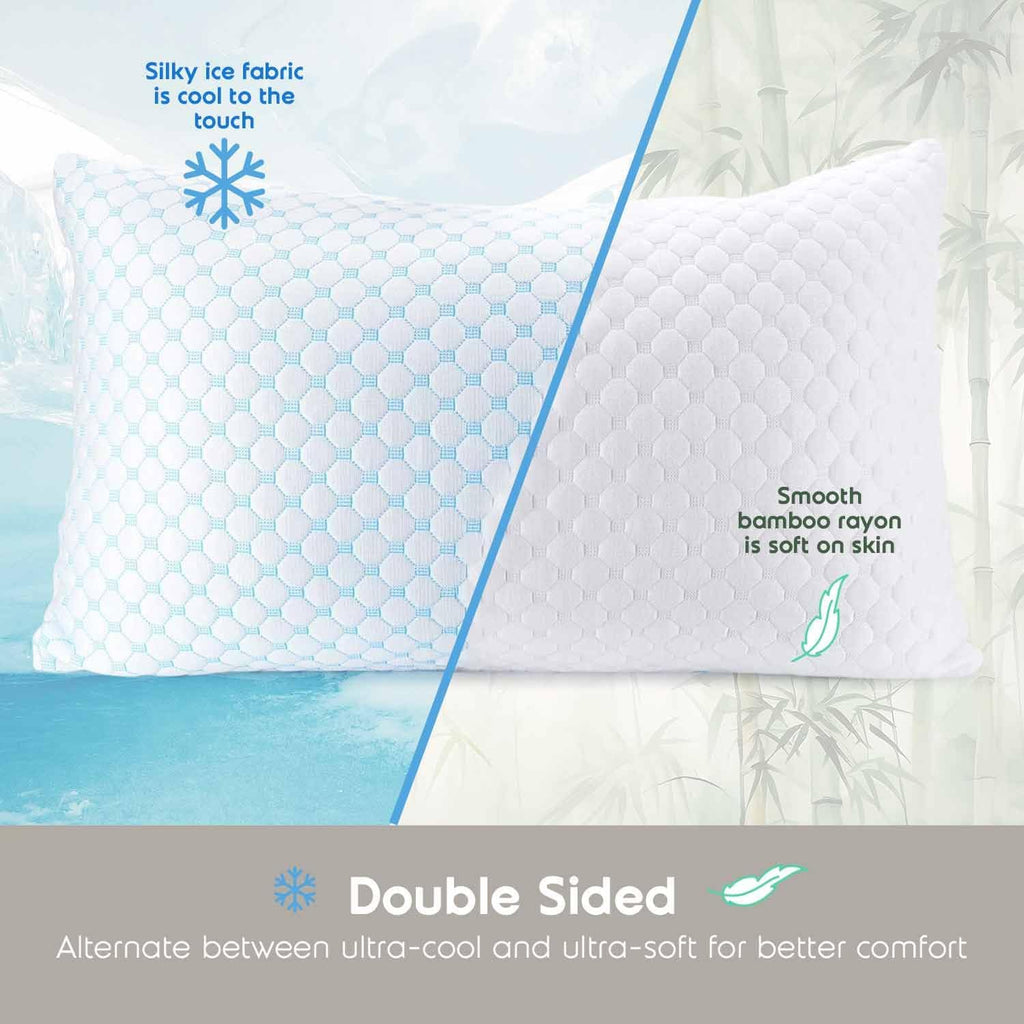 Adjustable Gel Memory Foam Cooling Bed Pillow