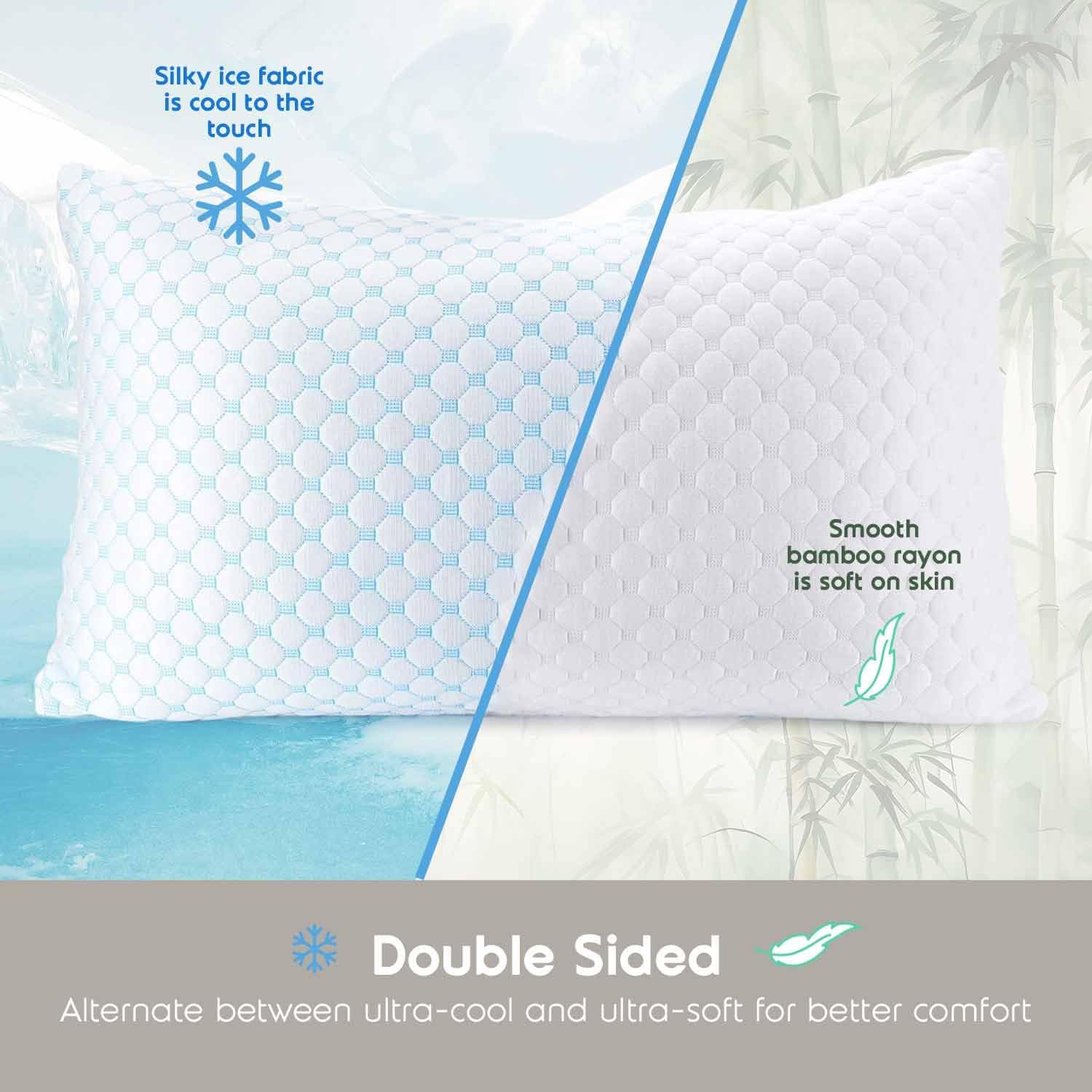 Adjustable Gel Memory Foam Cooling Bed Pillow