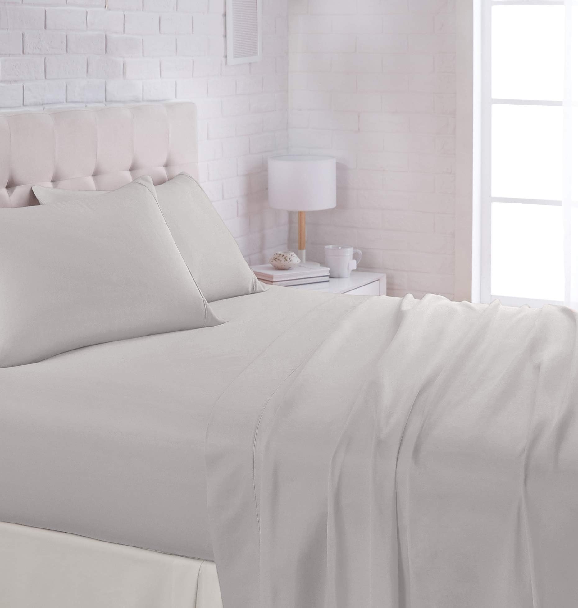 Soft Microfiber Deep-Pocket Bed Sheet Set, 4 Pieces