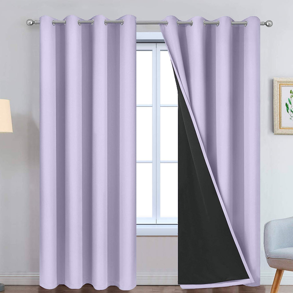 Double-Layer Thermal Blackout Curtain Panels, Pair