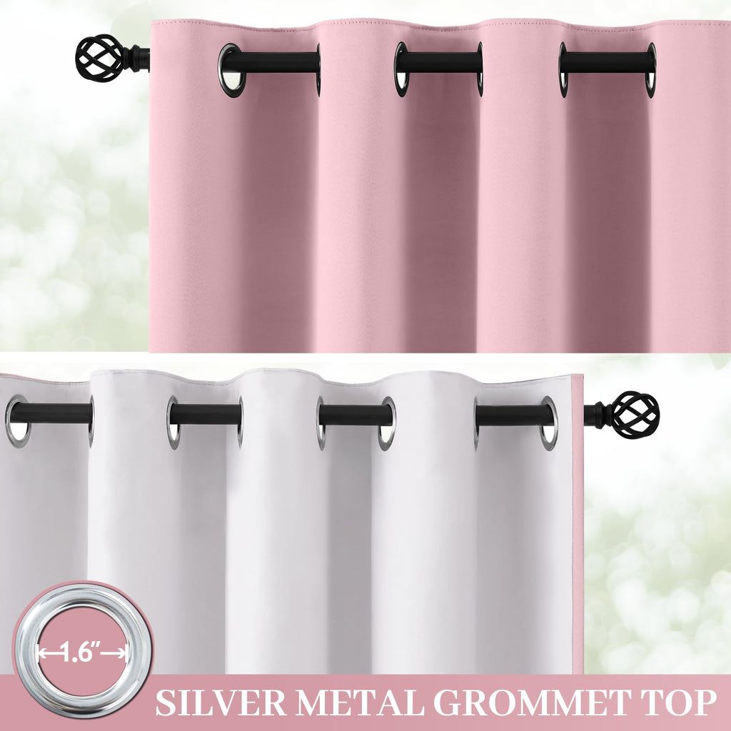 Double-Layer Thermal Blackout Curtain Panels, Pair