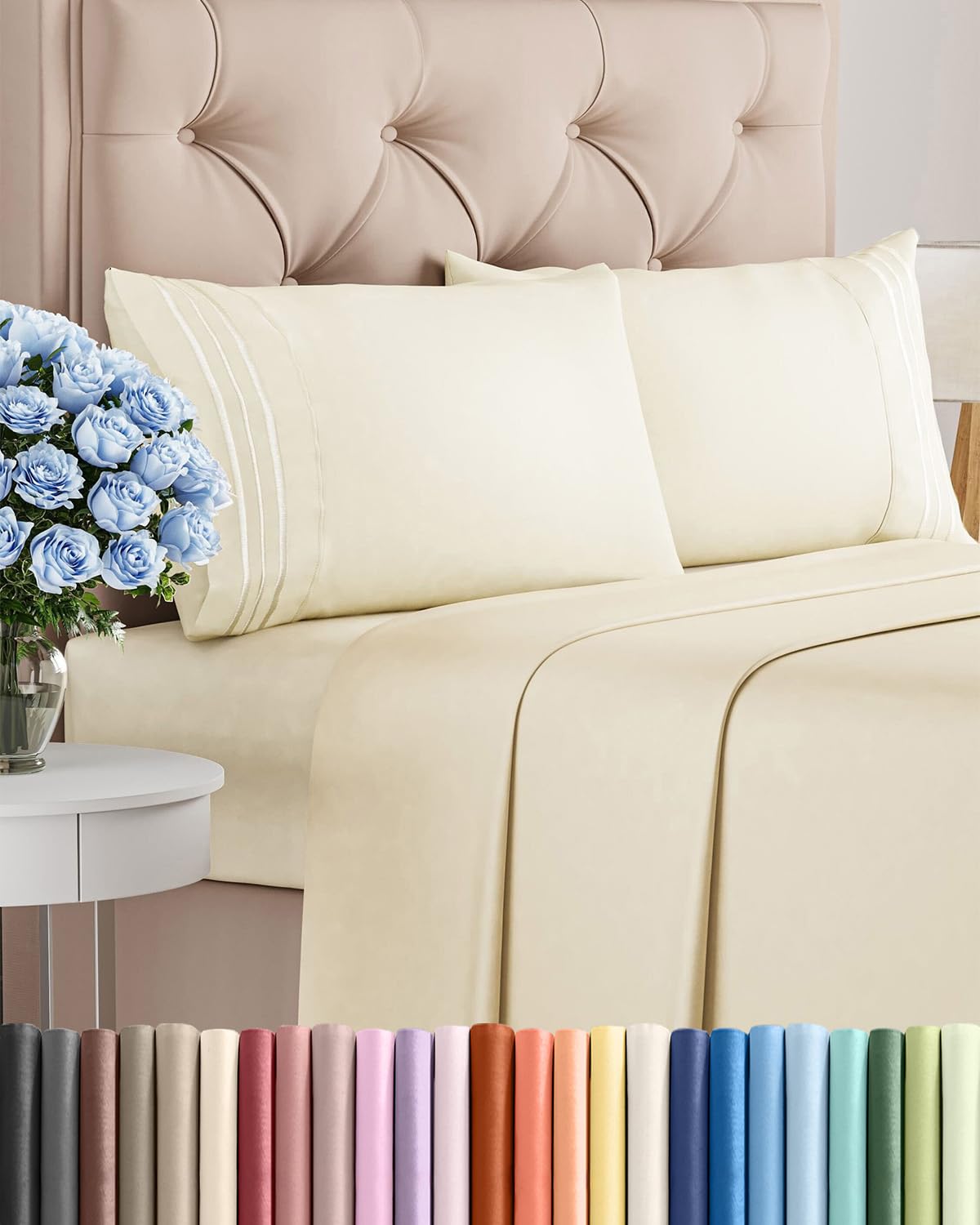 Ultra-Soft Cooling Deep-Pocket Sheet Set, 4 Pieces