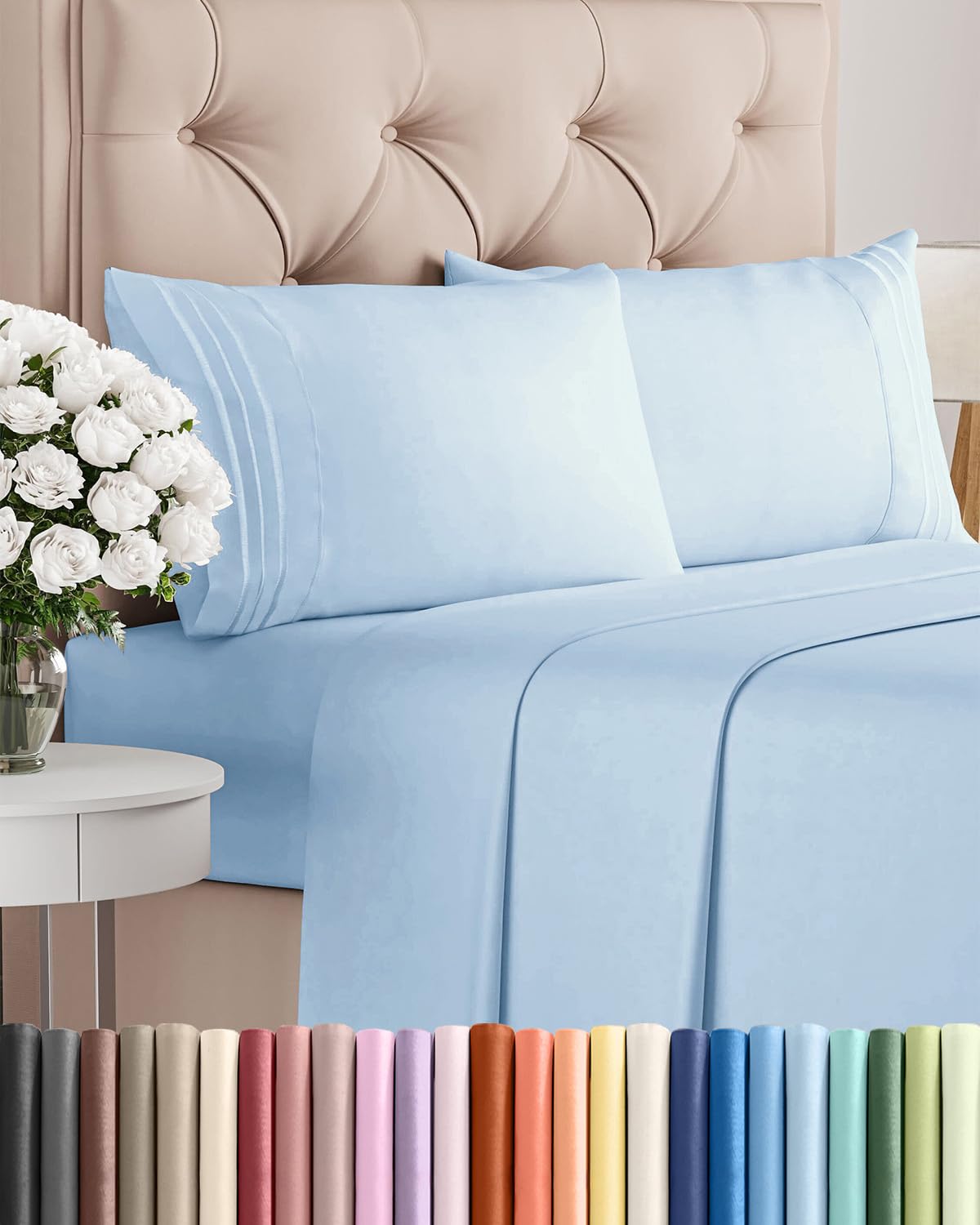 Ultra-Soft Cooling Deep-Pocket Sheet Set, 4 Pieces