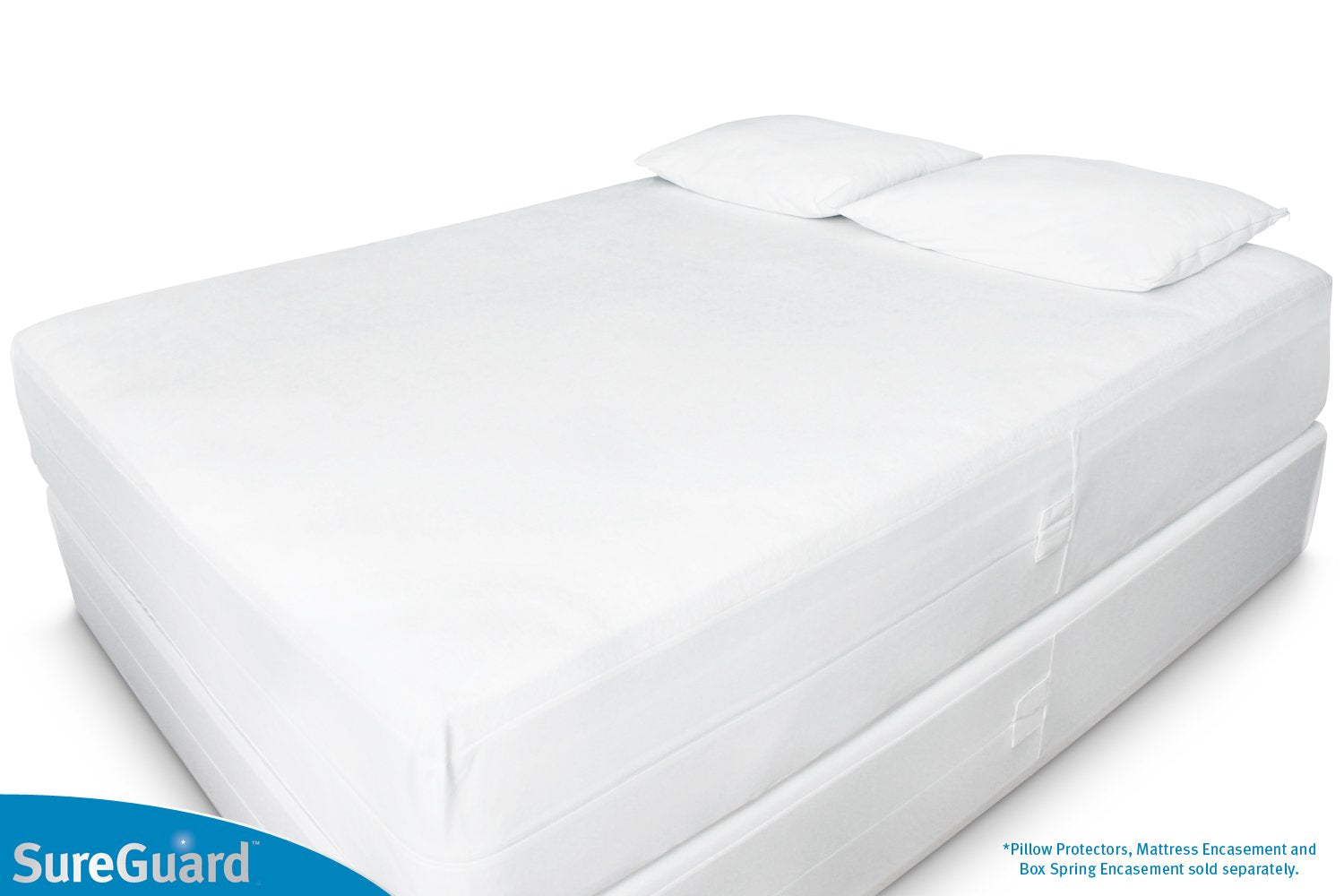 Waterproof Hypoallergenic Pillow Encasements, Pair