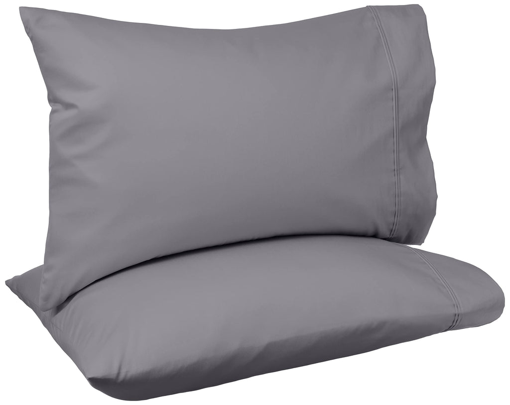 Amazon Basics 400 Thread Count Cotton Pillow Cases, Set of 2