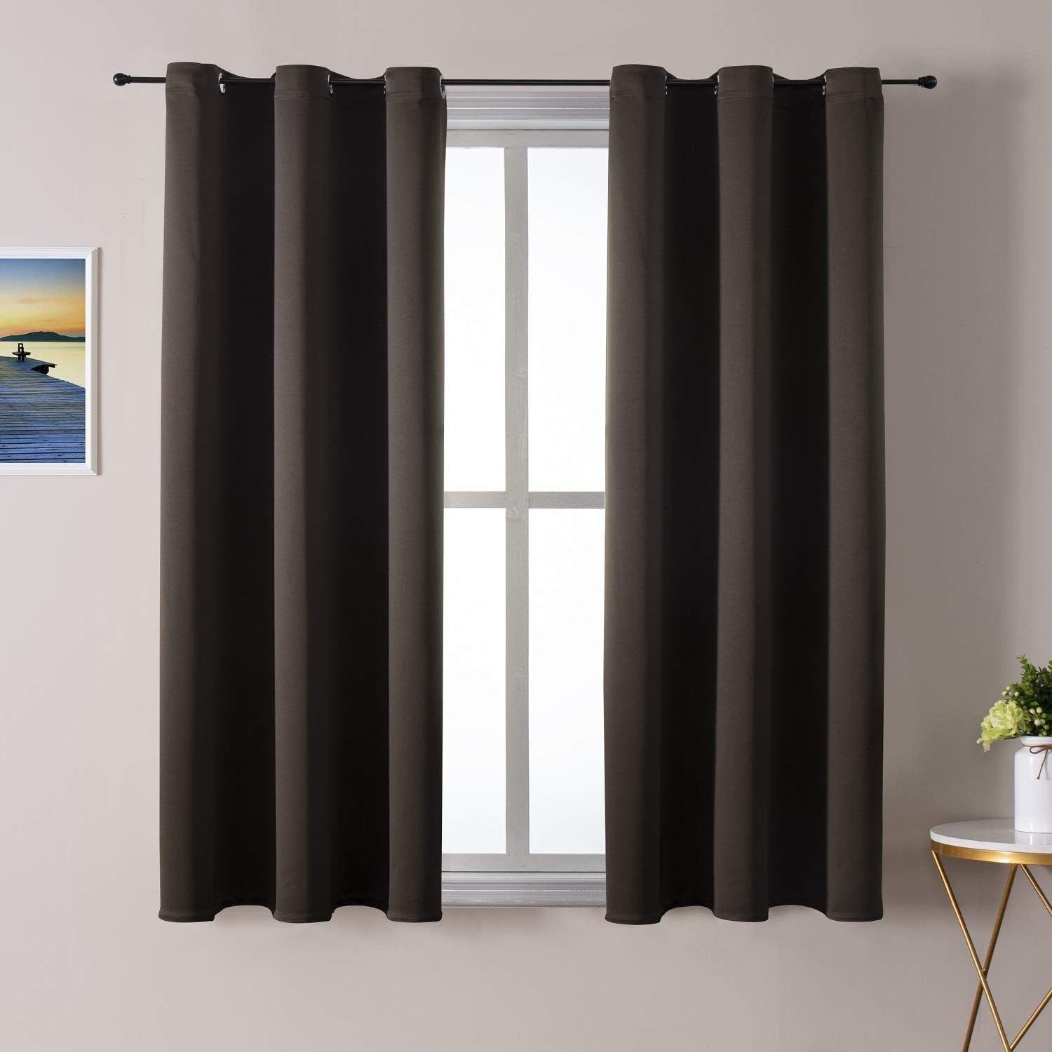Thermal Insulated Grommet Blackout Curtain Pair