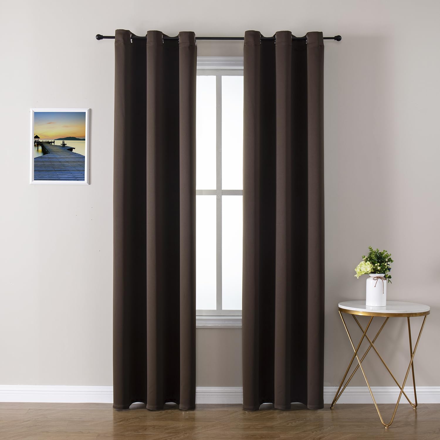 Thermal Insulated Grommet Blackout Curtain Pair