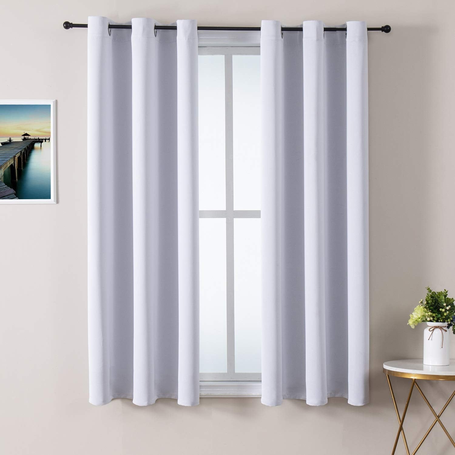 Thermal Insulated Grommet Blackout Curtain Pair