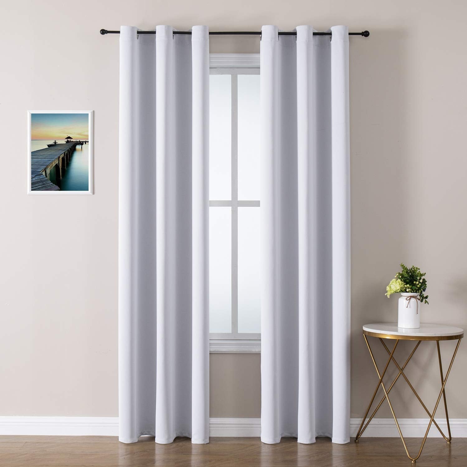Thermal Insulated Grommet Blackout Curtain Pair