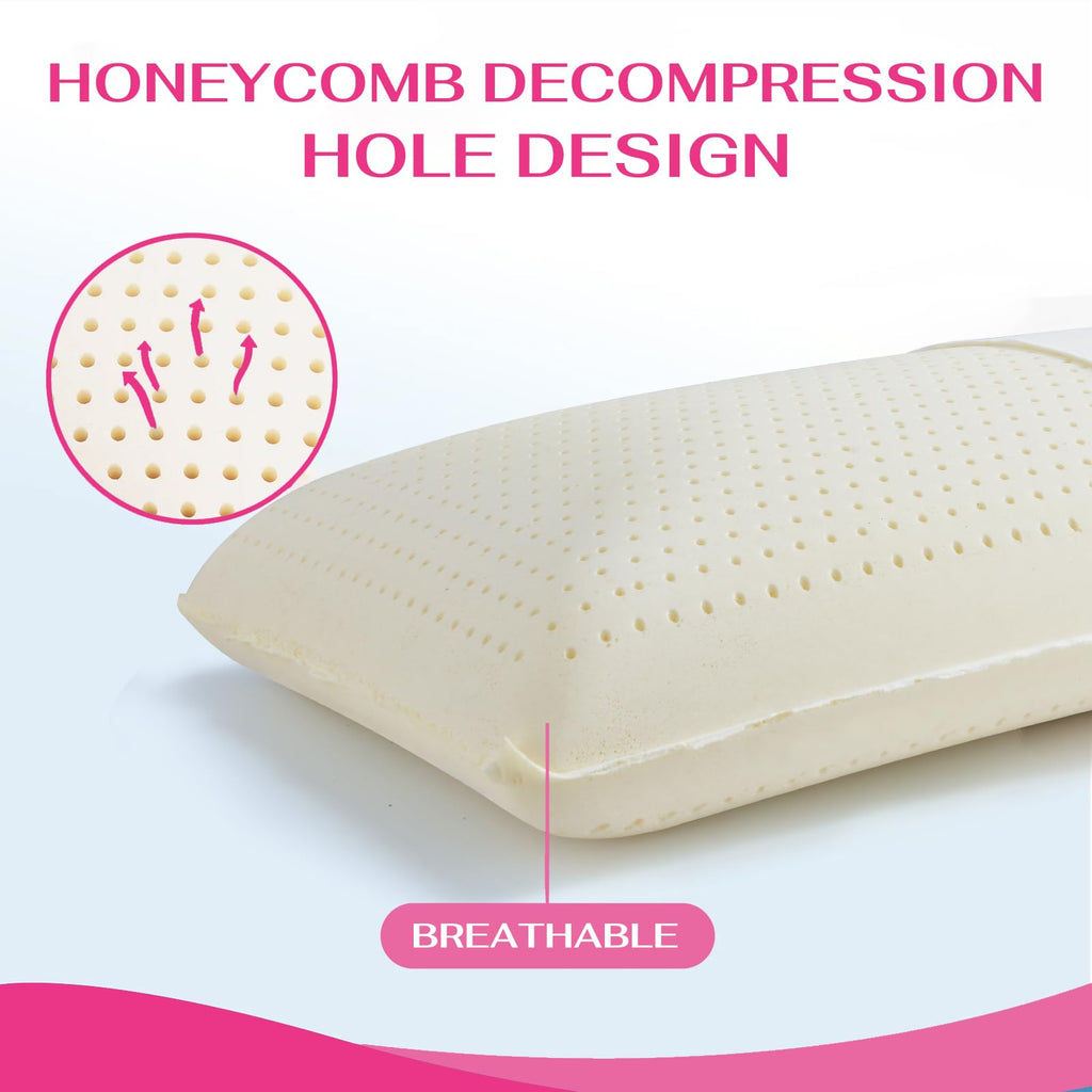 Natural Talalay Latex Pillow with Cotton Cover