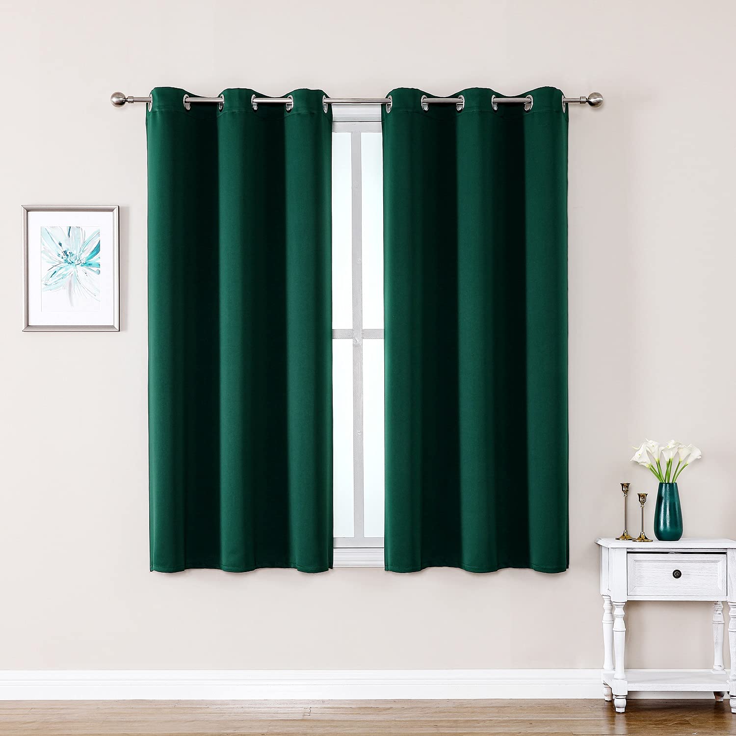 Thermal Insulated Grommet Blackout Curtain Pair