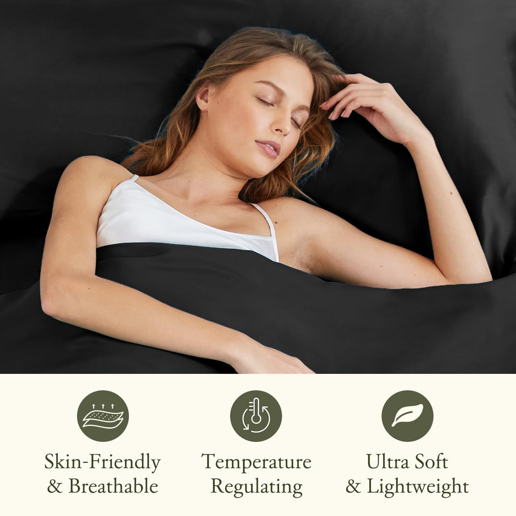 LilySilk 4Pcs Silk Bedding Sheets Flat Sheet Fitted Sheet Oxford Pillowcases Set 19 Momme Pure Silk