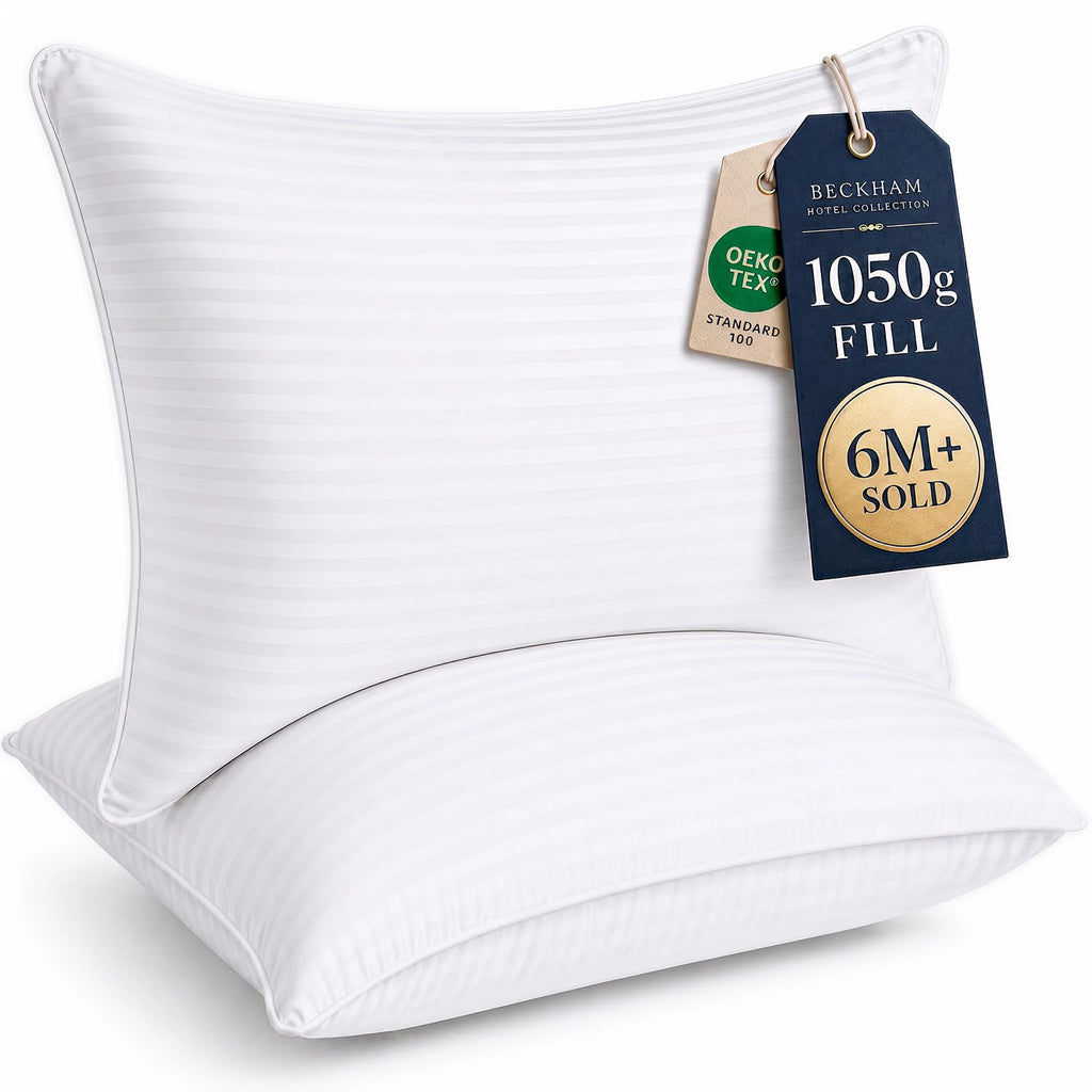Hotel-Style Cooling Bed Pillows for Sleeping, Set of Two
