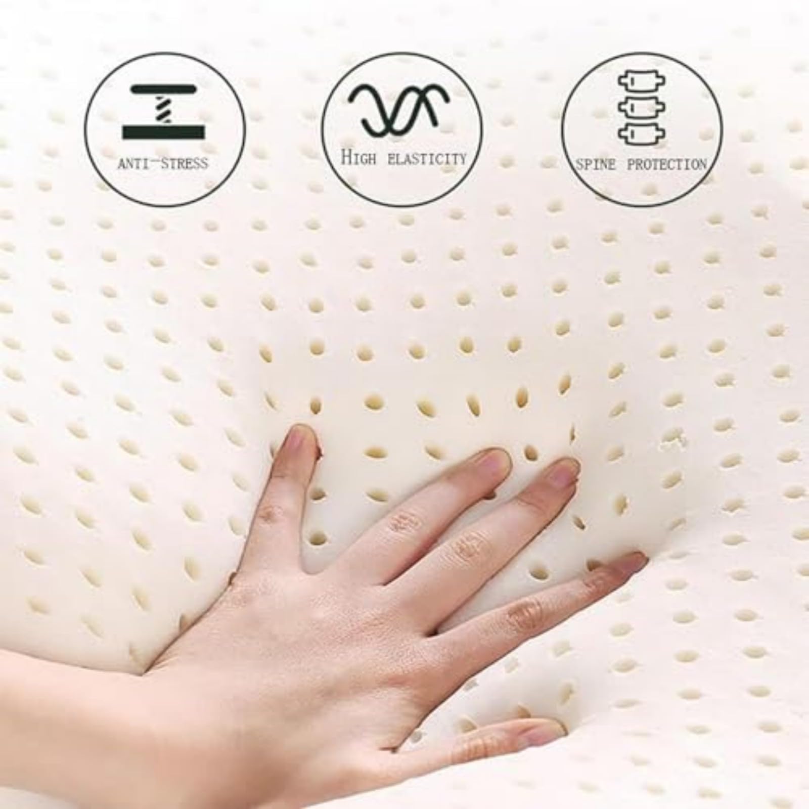 Breathable Natural Latex Pressure-Relief Topper