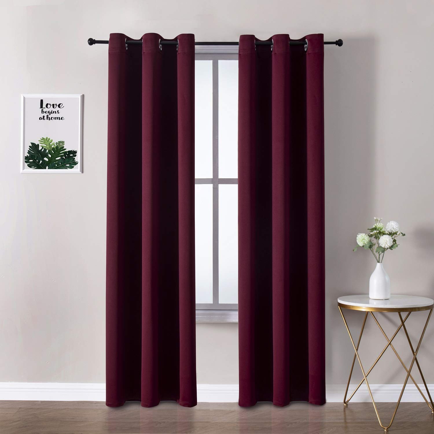 Thermal Insulated Grommet Blackout Curtain Pair