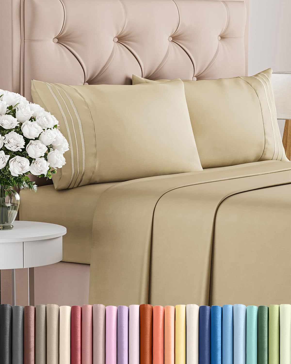 Ultra-Soft Cooling Deep-Pocket Sheet Set, 4 Pieces