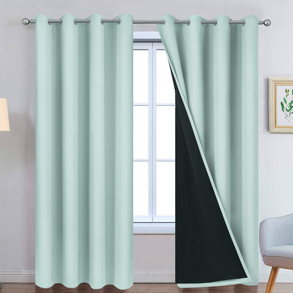 Double-Layer Thermal Blackout Curtain Panels, Pair